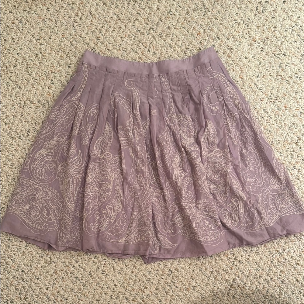Talbots Purple Pleated Bubble Mini Skirt